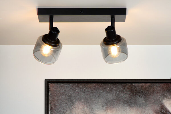 Lucide BJORN - Plafondspot - 2xE14 - Zwart Lucide BJORN - Plafondspot - 2xE14 - Zwart