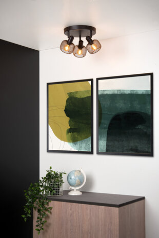 Lucide MAREN - Plafondspot - Ø 37 cm - 3xE14 - Zwart Lucide MAREN - Plafondspot - Ø 37 cm - 3xE14 - Zwart