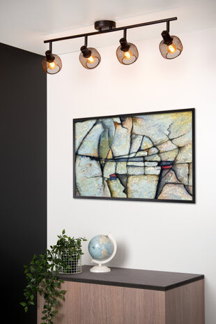 Lucide MAREN - Plafondspot - 4xE14 - Zwart Lucide MAREN - Plafondspot - 4xE14 - Zwart