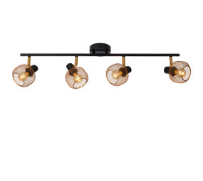 Lucide MAREN - Plafondspot - 4xE14 - Mat Goud / Messing