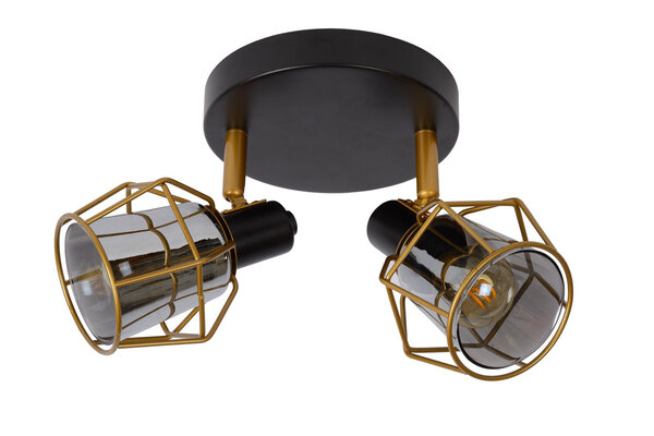 Lucide NILA - Plafondspot - 2xE14 - Zwart Lucide NILA - Plafondspot - 2xE14 - Zwart