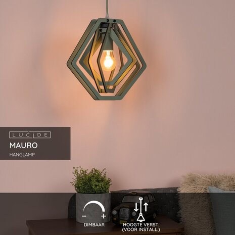 Lucide MAURO - Hanglamp Kinderkamer - 1xE27 - Groen Lucide MAURO - Hanglamp Kinderkamer - 1xE27 - Groen