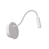 Lucide JOLIJN - Oplaadbare Bedlamp / Wandlamp - Accu/Batterij - Ø 11 cm - LED - 1x2W 3000K - Magnetisch - Wit