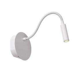 Lucide JOLIJN - Oplaadbare Bedlamp / Wandlamp - Accu/Batterij - Ø 11 cm - LED - 1x2W 3000K - Magnetisch - Wit