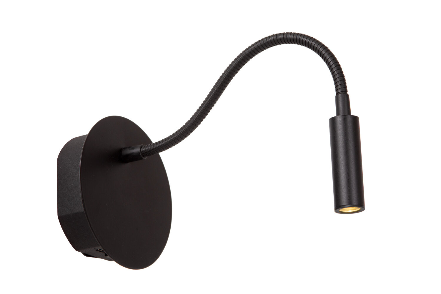 Lucide JOLIJN - Oplaadbare Bedlamp / Wandlamp - Accu/Batterij - Ø 11 cm - LED - 1x2W 3000K - Magnetisch - Zwart