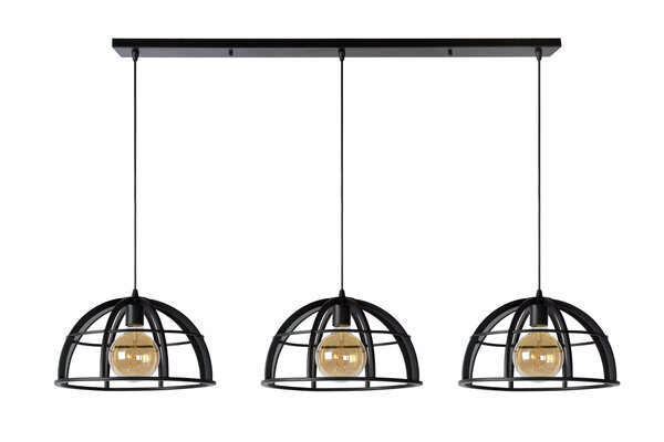Lucide DIKRA - Hanglamp - Ø 40 cm - 3xE27 - Zwart Lucide DIKRA - Hanglamp - Ø 40 cm - 3xE27 - Zwart