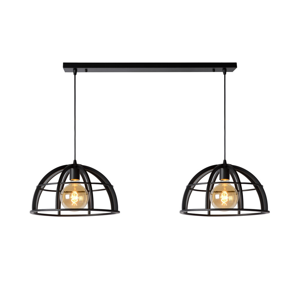 Lucide DIKRA - Hanglamp - 2xE27 - Zwart