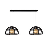Lucide DIKRA - Hanglamp - 2xE27 - Zwart Lucide DIKRA - Hanglamp - 2xE27 - Zwart