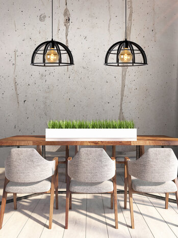 Lucide DIKRA - Hanglamp - 2xE27 - Zwart Lucide DIKRA - Hanglamp - 2xE27 - Zwart