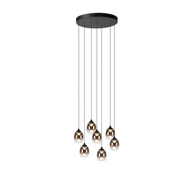 Lucide TAMINO - Hanglamp - Ø 52 cm - LED Dimb. - 7x7W 3000K - Zwart
