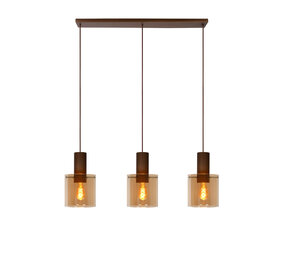 Lucide TOLEDO - Hanglamp - Ø 20 cm - 3xE27 - Amber