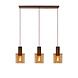 Lucide TOLEDO - Hanglamp - Ø 20 cm - 3xE27 - Amber Lucide TOLEDO - Hanglamp - Ø 20 cm - 3xE27 - Amber
