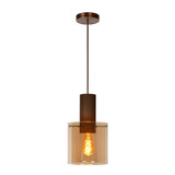 Lucide TOLEDO - Hanglamp - Ø 20 cm - 1xE27 - Amber Lucide TOLEDO - Hanglamp - Ø 20 cm - 1xE27 - Amber