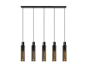 Lucide ORLANDO - Hanglamp - 5xE27 - Fumé Lucide ORLANDO - Hanglamp - 5xE27 - Fumé