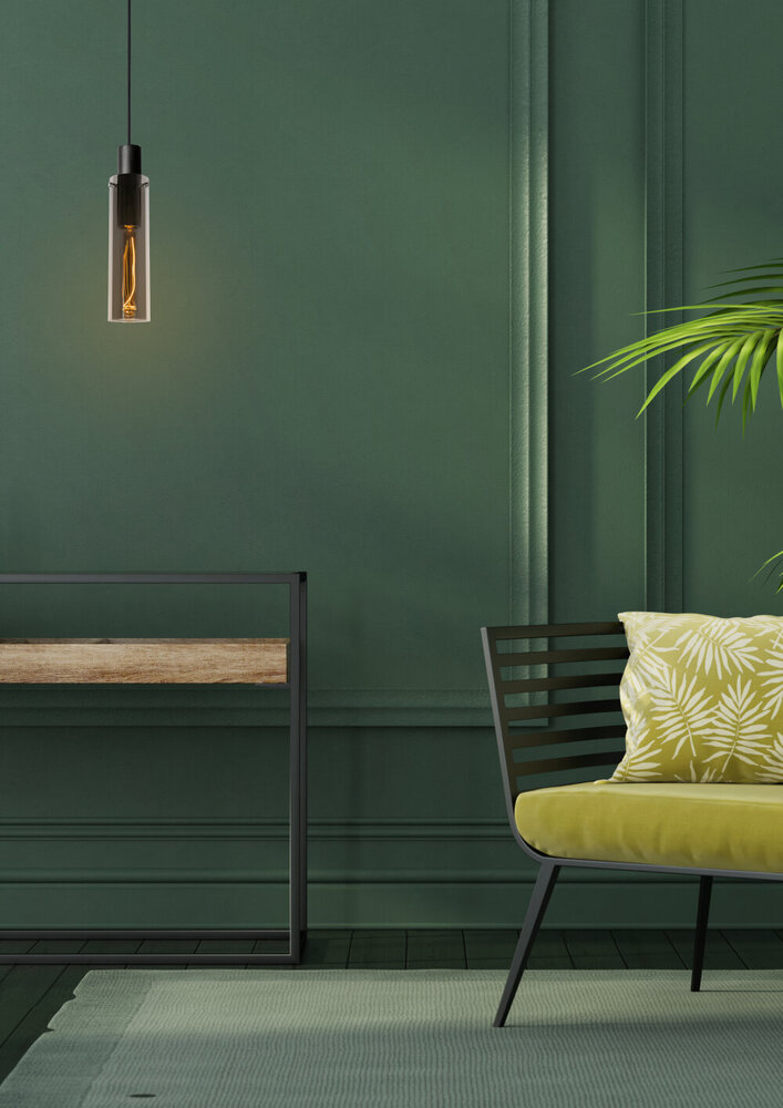 Lucide ORLANDO - Hanglamp - Ø 10 cm - 1xE27 - Fumé