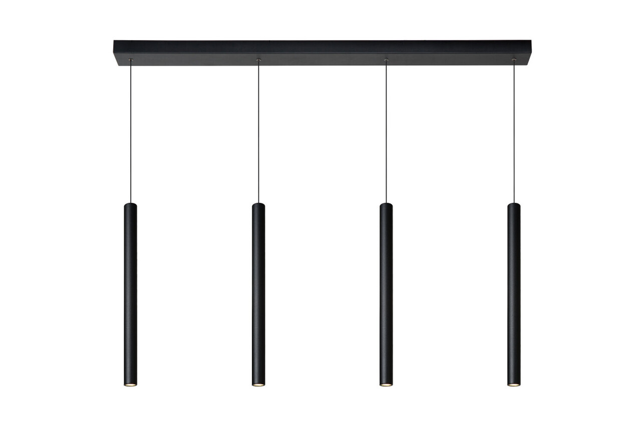 Lucide LORENZ - Hanglamp - LED Dimb. - 4x4W 3000K - Zwart Lucide LORENZ - Hanglamp - LED Dimb. - 4x4W 3000K - Zwart