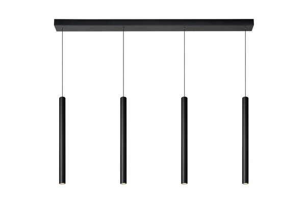 Lucide LORENZ - Hanglamp - LED Dimb. - 4x4W 3000K - Zwart Lucide LORENZ - Hanglamp - LED Dimb. - 4x4W 3000K - Zwart