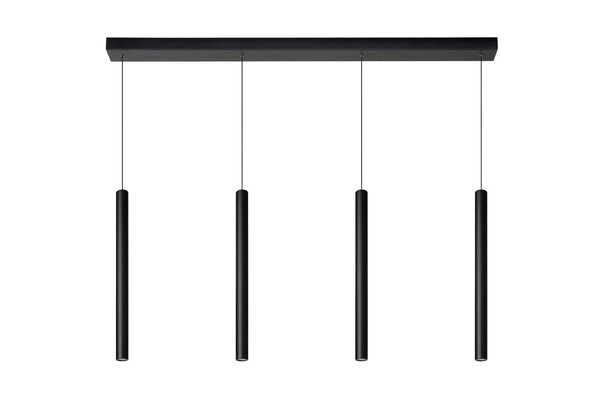 Lucide LORENZ - Hanglamp - LED Dimb. - 4x4W 3000K - Zwart Lucide LORENZ - Hanglamp - LED Dimb. - 4x4W 3000K - Zwart
