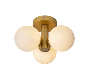 Lucide TRUDY - Plafonnière Badkamer - Ø 28 cm - 3xG9 - IP44 - Mat Goud / Messing Lucide TRUDY - Plafonnière Badkamer - Ø 28 cm - 3xG9 - IP44 - Mat Goud / Messing