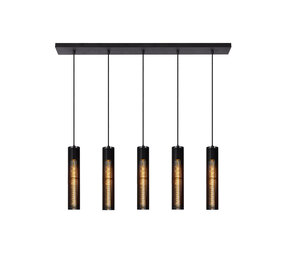 Lucide LIONEL - Hanglamp - 5xE27 - Zwart Lucide LIONEL - Hanglamp - 5xE27 - Zwart