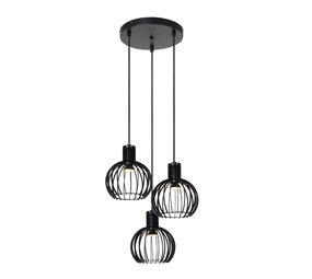 Lucide MIKAELA - Hanglamp - Ø 32 cm - 3xE14 - Zwart Lucide MIKAELA - Hanglamp - Ø 32 cm - 3xE14 - Zwart