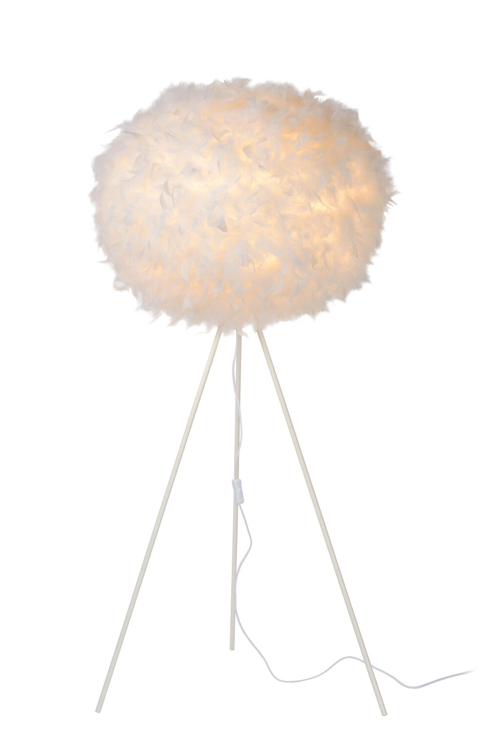 Lucide GOOSY SOFT - Vloerlamp - Ø 50 cm - 1xE27 - Wit