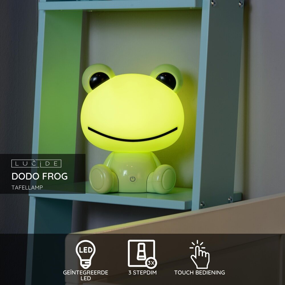 Lucide DODO FROG - Tafellamp Kinderkamer - LED 3 StepDim - 3x3W 4000K - Groen Lucide DODO FROG - Tafellamp Kinderkamer - LED 3 StepDim - 3x3W 4000K - Groen