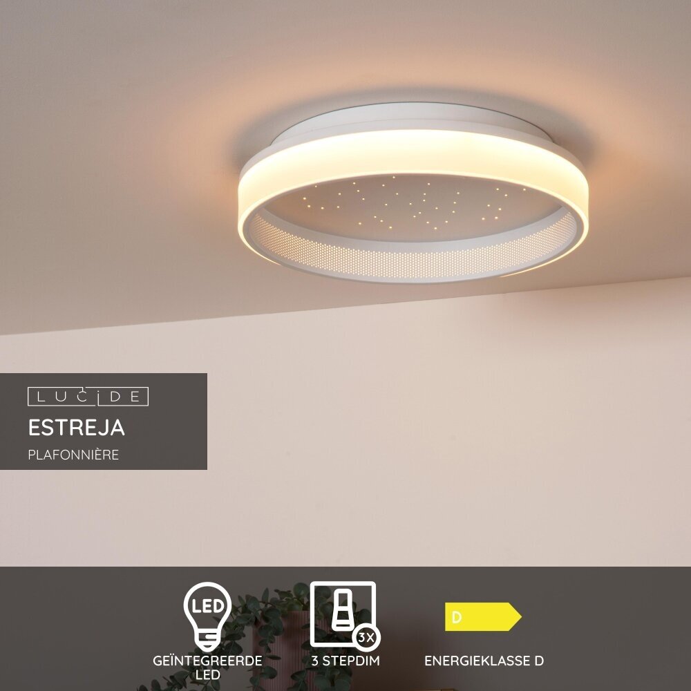 Lucide ESTREJA - Plafonnière - Ø 40 cm - LED 3 StepDim - CCT - 2500K/3000K - Wit Lucide ESTREJA - Plafonnière - Ø 40 cm - LED 3 StepDim - CCT - 2500K/3000K - Wit
