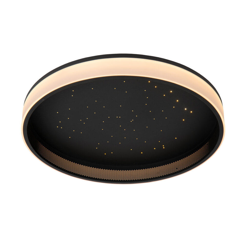 Lucide ESTREJA - Plafonnière - Ø 40 cm - LED 3 StepDim - CCT - 2500K/3000K - Zwart