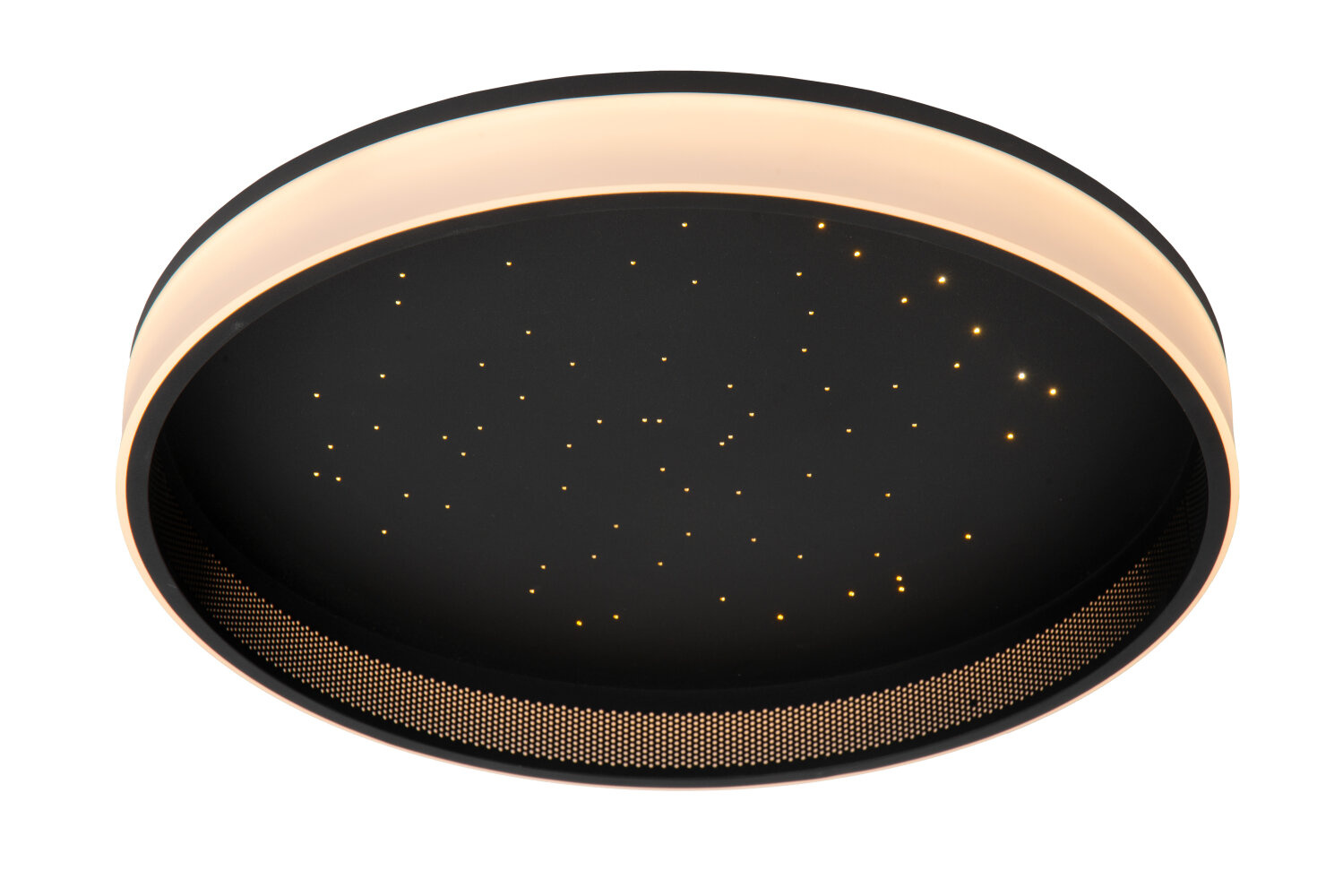 Lucide ESTREJA - Plafonnière - Ø 40 cm - LED 3 StepDim - CCT - 2500K/3000K - Zwart