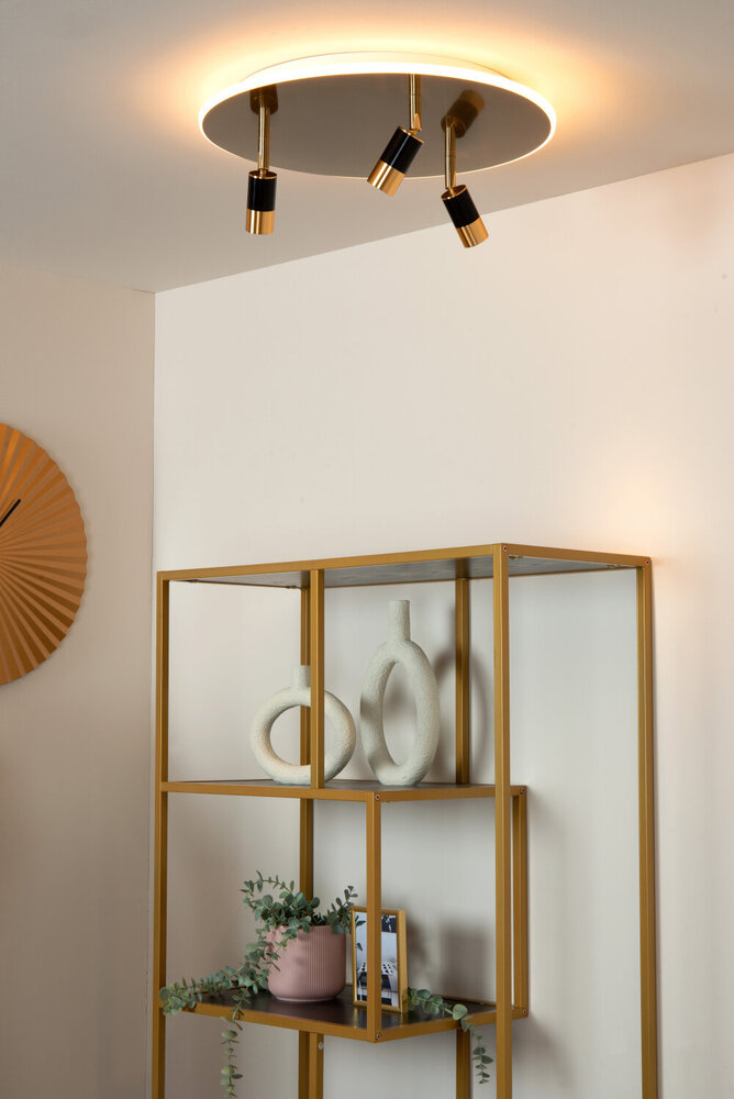 Lucide JUBEL - Plafonnière - Ø 48 cm - LED - CCT - 2500K/3000K - Mat Goud / Messing Lucide JUBEL - Plafonnière - Ø 48 cm - LED - CCT - 2500K/3000K - Mat Goud / Messing