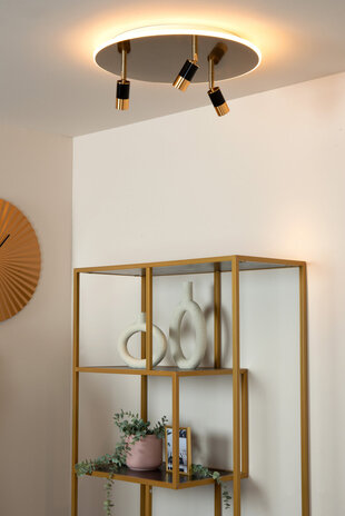 Lucide JUBEL - Plafonnière - Ø 48 cm - LED - CCT - 2500K/3000K - Mat Goud / Messing Lucide JUBEL - Plafonnière - Ø 48 cm - LED - CCT - 2500K/3000K - Mat Goud / Messing