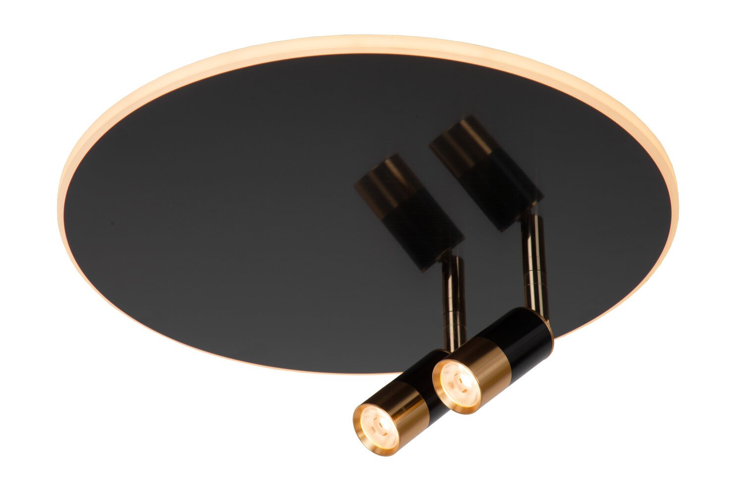 Lucide JUBEL - Plafonnière - Ø 40 cm - LED - CCT - 2500K/3000K - Zwart chroom