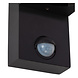 Lucide ZARO - Wandspot / Wandlamp Binnen/Buiten - 1xGU10 - IP65 - Beweging & dag/nacht sensor (uitschakelbaar) - Zwart