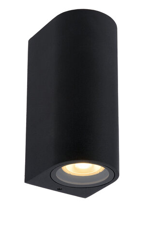 Lucide ZARO - Wandspot / Wandlamp Binnen/Buiten - 2xGU10 - IP65 - Zwart Lucide ZARO - Wandspot / Wandlamp Binnen/Buiten - 2xGU10 - IP65 - Zwart