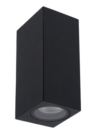 Lucide ZARO - Wandspot / Wandlamp Binnen/Buiten - 2xGU10 - IP65 - Zwart