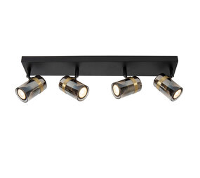 Lucide UPTON - Plafondspot - 4xGU10 - Fumé Lucide UPTON - Plafondspot - 4xGU10 - Fumé