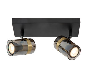Lucide UPTON - Plafondspot - 2xGU10 - Fumé Lucide UPTON - Plafondspot - 2xGU10 - Fumé