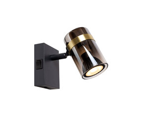 Lucide UPTON - Wandlamp - 1xGU10 - Fumé Lucide UPTON - Wandlamp - 1xGU10 - Fumé