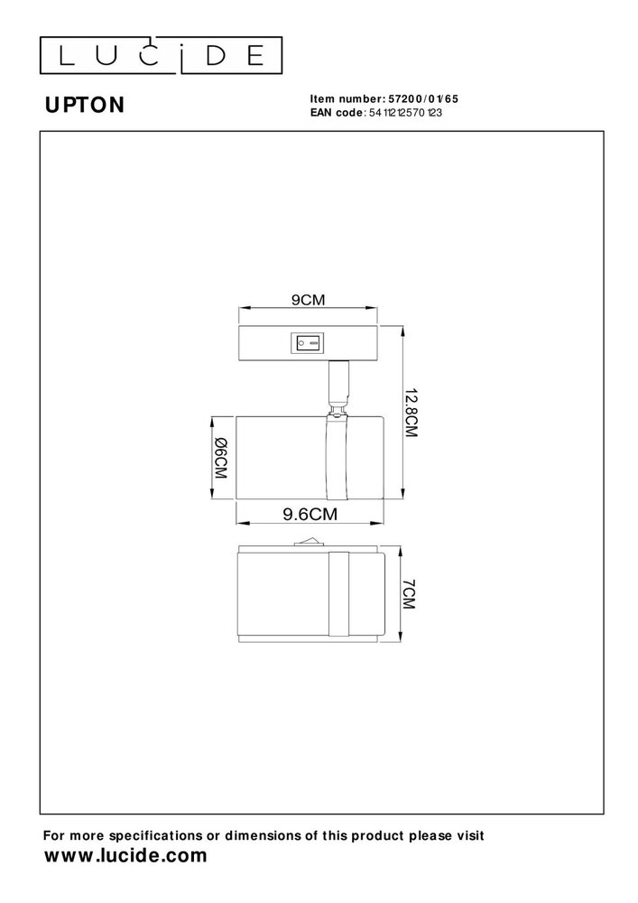 Lucide UPTON - Wandlamp - 1xGU10 - Fumé Lucide UPTON - Wandlamp - 1xGU10 - Fumé