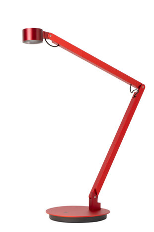 Lucide OGDEN - Bureaulamp - LED 3 StepDim - 1x7W 3000K - Rood | Premium Lucide OGDEN - Bureaulamp - LED 3 StepDim - 1x7W 3000K - Rood | Premium