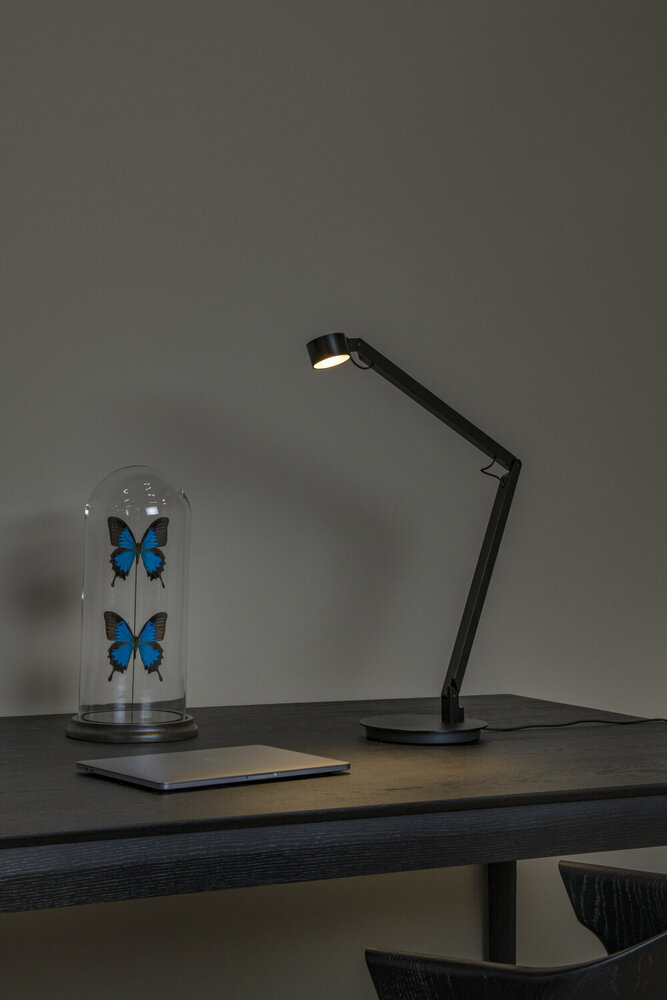 Lucide OGDEN - Bureaulamp - LED 3 StepDim - 1x7W 3000K - Zwart | Premium Lucide OGDEN - Bureaulamp - LED 3 StepDim - 1x7W 3000K - Zwart | Premium