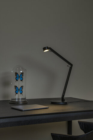 Lucide OGDEN - Bureaulamp - LED 3 StepDim - 1x7W 3000K - Zwart | Premium Lucide OGDEN - Bureaulamp - LED 3 StepDim - 1x7W 3000K - Zwart | Premium