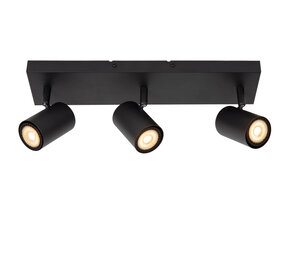 Lucide AMIGO - Plafondspot - 3xGU10 (MR16) - Zwart Lucide AMIGO - Plafondspot - 3xGU10 (MR16) - Zwart