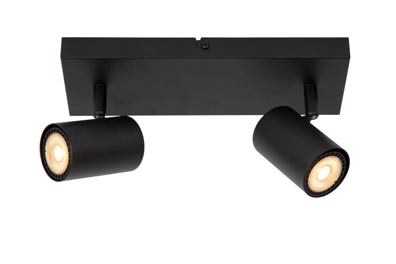 Lucide AMIGO - Plafondspot - 2xGU10 (MR16) - Zwart Lucide AMIGO - Plafondspot - 2xGU10 (MR16) - Zwart