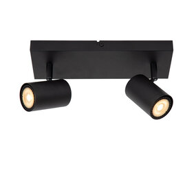 Lucide AMIGO - Plafondspot - 2xGU10 (MR16) - Zwart Lucide AMIGO - Plafondspot - 2xGU10 (MR16) - Zwart
