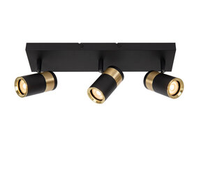 Lucide GORIK - Plafondspot - 3xGU10 (MR16) - Zwart Lucide GORIK - Plafondspot - 3xGU10 (MR16) - Zwart
