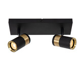 Lucide GORIK - Plafondspot - 2xGU10 (MR16) - Zwart Lucide GORIK - Plafondspot - 2xGU10 (MR16) - Zwart