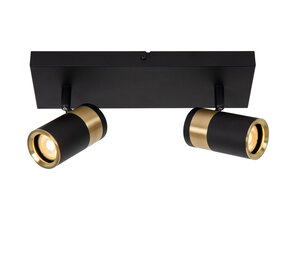 Lucide GORIK - Plafondspot - 2xGU10 (MR16) - Zwart Lucide GORIK - Plafondspot - 2xGU10 (MR16) - Zwart