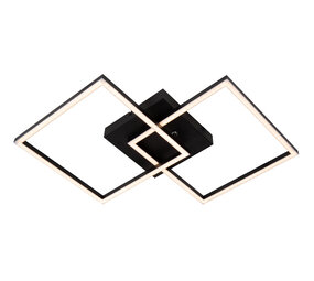 Lucide ARIANNE - Plafonnière - LED - CCT - 1x23W 2700K/4000K - Zwart Lucide ARIANNE - Plafonnière - LED - CCT - 1x23W 2700K/4000K - Zwart